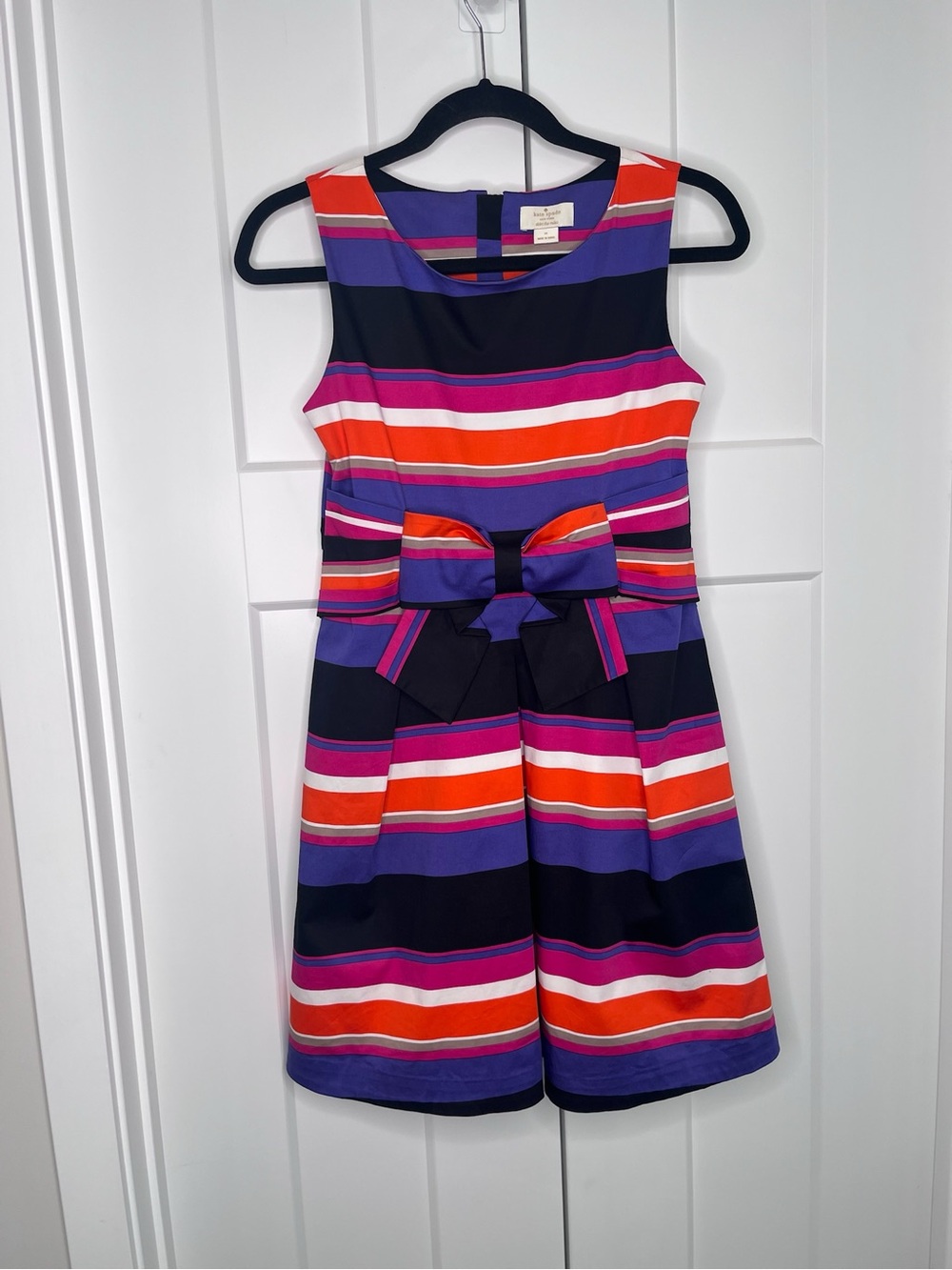 Kate Spade Sleeveless Striped Bow Dress Girls Size 14
